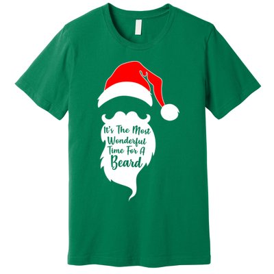 It's The Most Wonderful Time for a Beard Funny Christmas Premium T-Shirt