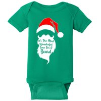 It's The Most Wonderful Time for a Beard Funny Christmas Baby Bodysuit