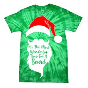 It's The Most Wonderful Time for a Beard Funny Christmas Tie-Dye T-Shirt