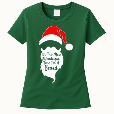 It's The Most Wonderful Time for a Beard Funny Christmas Womens T-Shirt