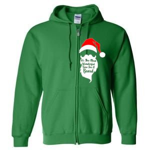 It's The Most Wonderful Time for a Beard Funny Christmas Full Zip Hoodie