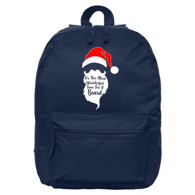 It's The Most Wonderful Time for a Beard Funny Christmas 16 in Basic Backpack