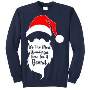 It's The Most Wonderful Time for a Beard Funny Christmas Tall Sweatshirt