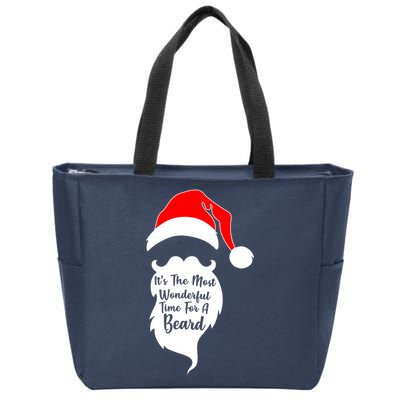 It's The Most Wonderful Time for a Beard Funny Christmas Zip Tote Bag