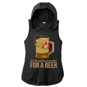 It's The Most Wonderful Time For A Beer Ladies PosiCharge Tri-Blend Wicking Draft Hoodie Tank