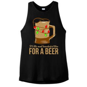 It's The Most Wonderful Time For A Beer Ladies PosiCharge Tri-Blend Wicking Tank