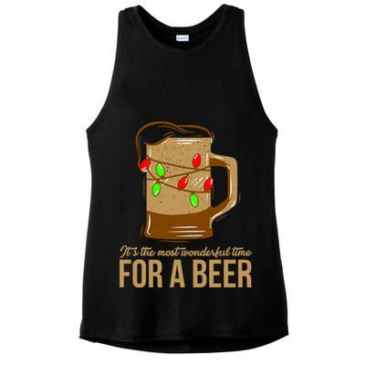 It's The Most Wonderful Time For A Beer Ladies PosiCharge Tri-Blend Wicking Tank