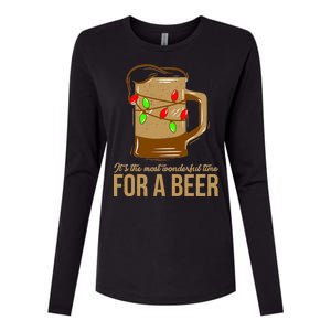 It's The Most Wonderful Time For A Beer Womens Cotton Relaxed Long Sleeve T-Shirt