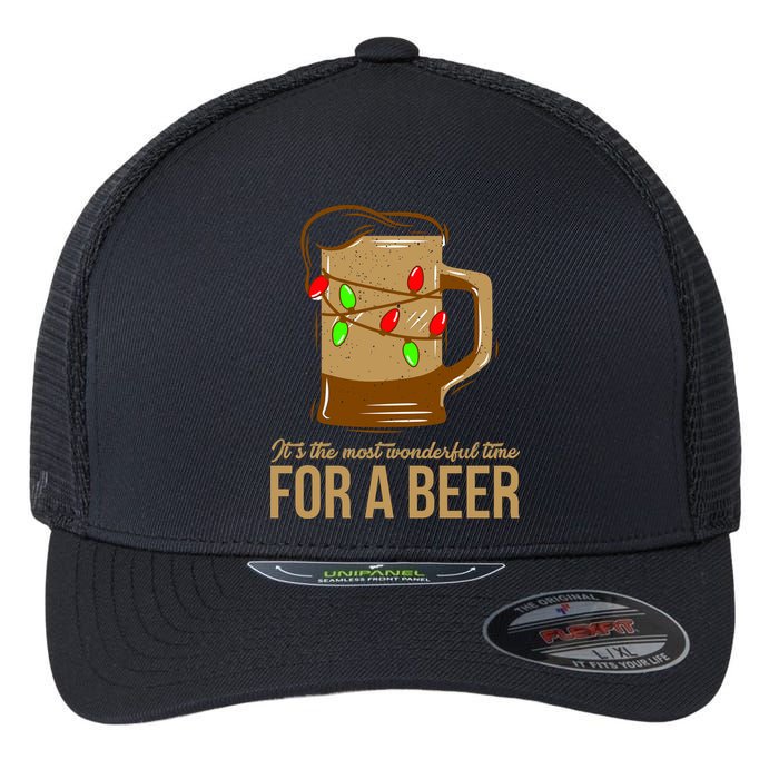 It's The Most Wonderful Time For A Beer Flexfit Unipanel Trucker Cap