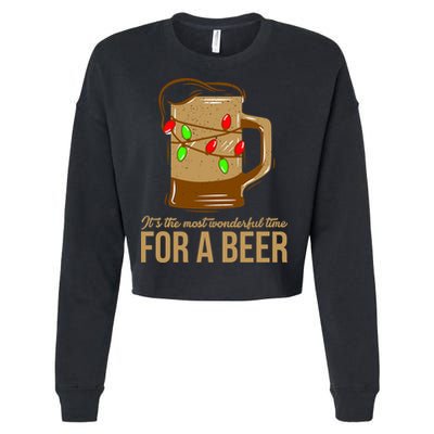 It's The Most Wonderful Time For A Beer Cropped Pullover Crew