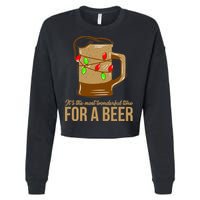 It's The Most Wonderful Time For A Beer Cropped Pullover Crew