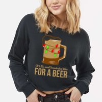 It's The Most Wonderful Time For A Beer Cropped Pullover Crew