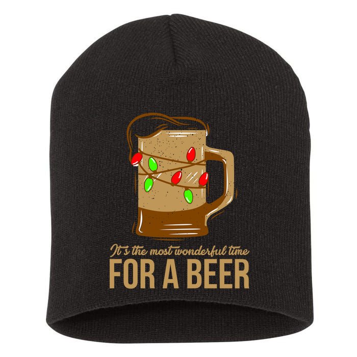 It's The Most Wonderful Time For A Beer Short Acrylic Beanie