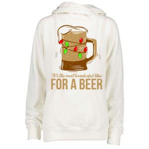 It's The Most Wonderful Time For A Beer Womens Funnel Neck Pullover Hood