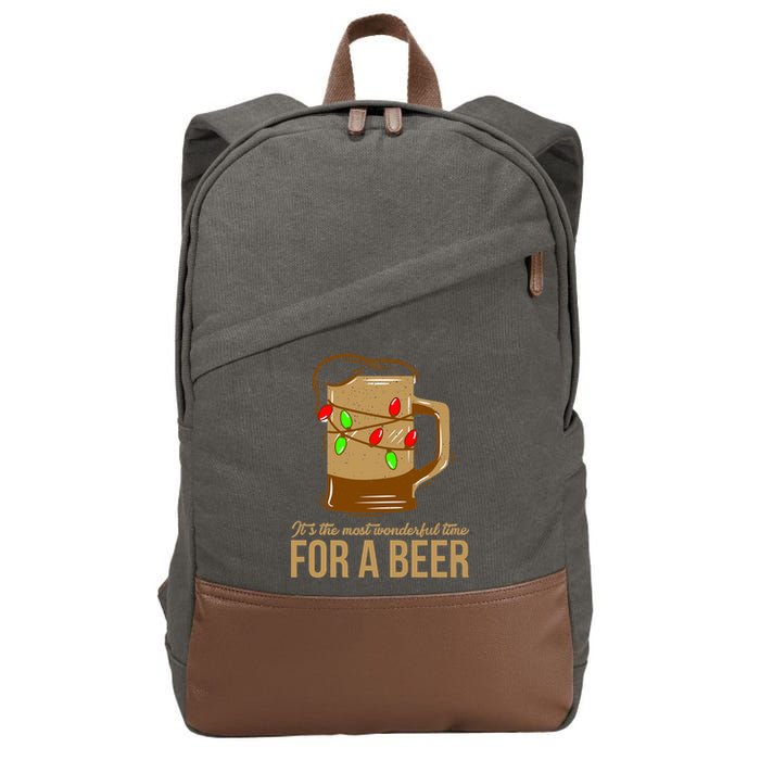 It's The Most Wonderful Time For A Beer Cotton Canvas Backpack