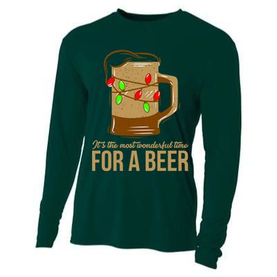 It's The Most Wonderful Time For A Beer Cooling Performance Long Sleeve Crew