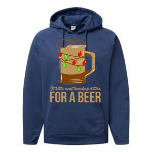 It's The Most Wonderful Time For A Beer Performance Fleece Hoodie