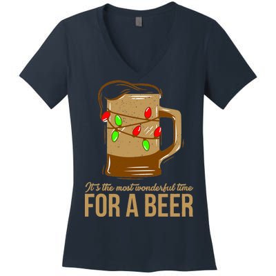 It's The Most Wonderful Time For A Beer Women's V-Neck T-Shirt