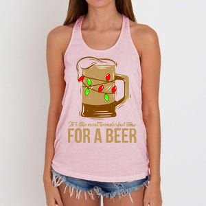 It's The Most Wonderful Time For A Beer Women's Knotted Racerback Tank