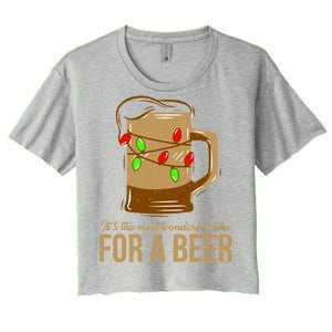 It's The Most Wonderful Time For A Beer Women's Crop Top Tee