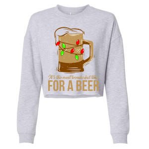 It's The Most Wonderful Time For A Beer Cropped Pullover Crew