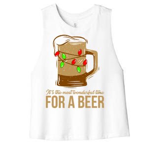 It's The Most Wonderful Time For A Beer Women's Racerback Cropped Tank