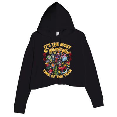 It's The Most Wonderful Time Of The Year Crop Fleece Hoodie