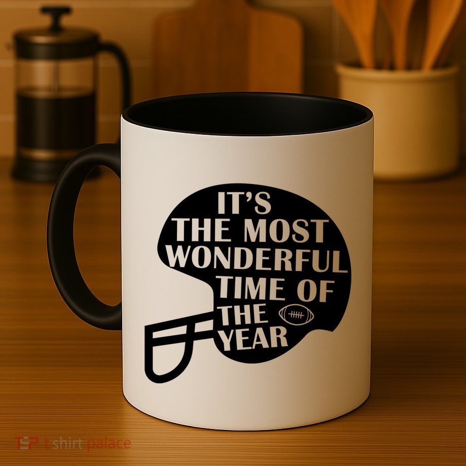 It's The Most Wonderful Time Of The Year Football Mug