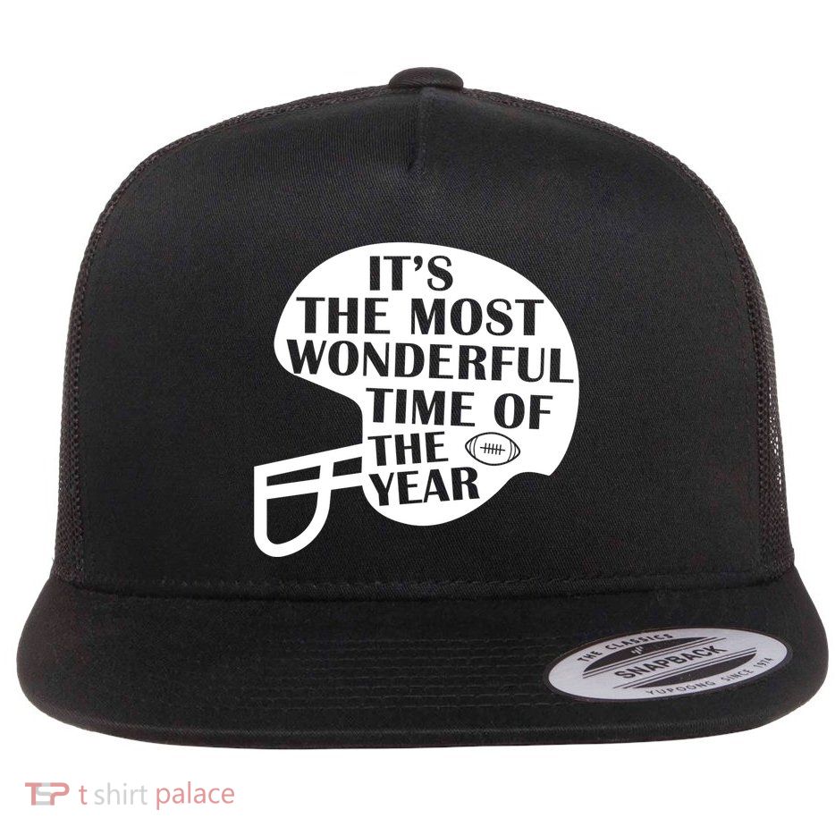 It's The Most Wonderful Time Of The Year Football Flatbill Hat