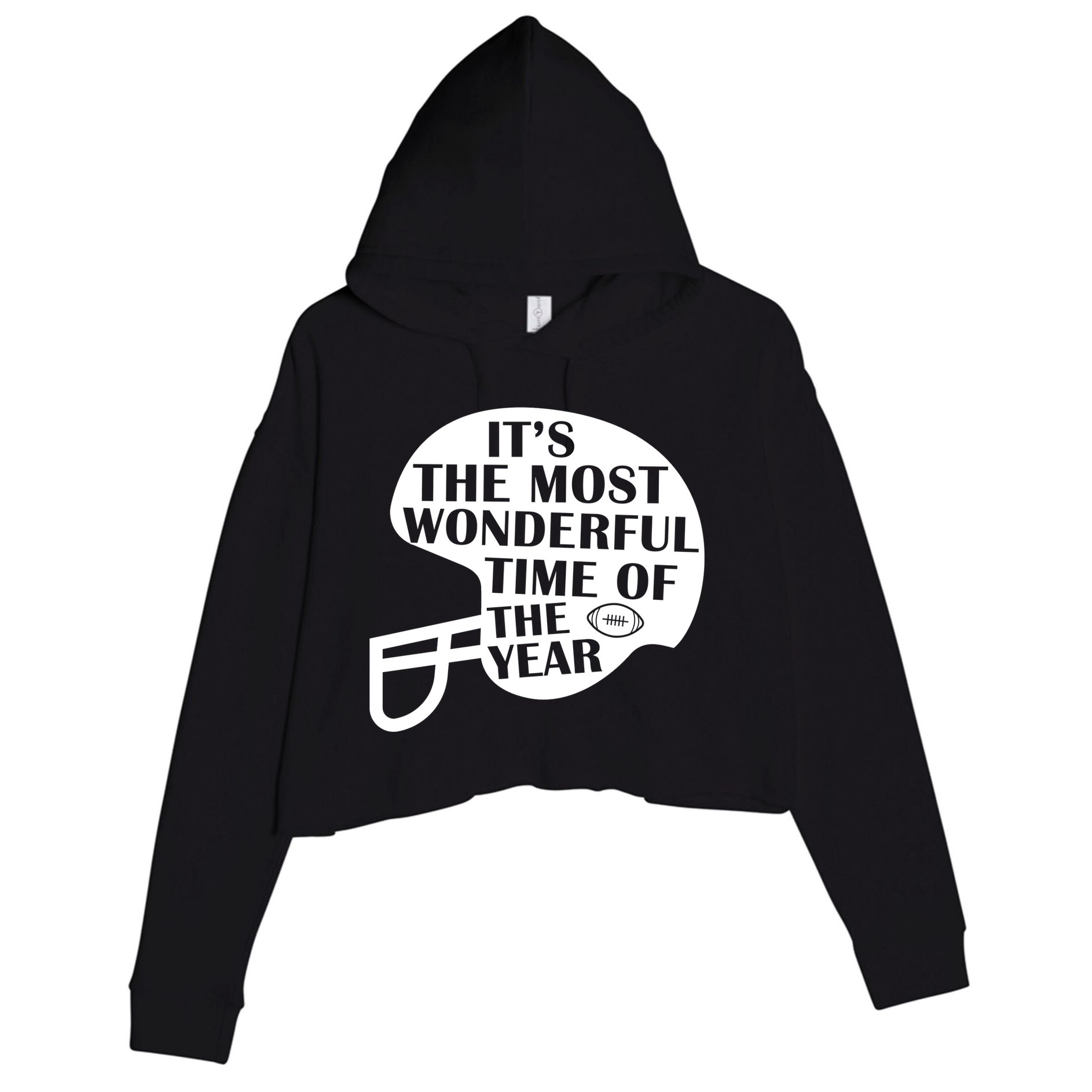 It's The Most Wonderful Time Of The Year Football Crop Fleece Hoodie