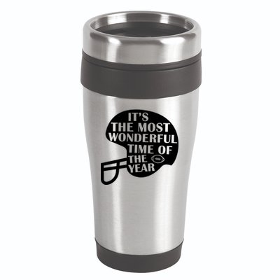 It's The Most Wonderful Time Of The Year Football 16oz Travel Tumbler