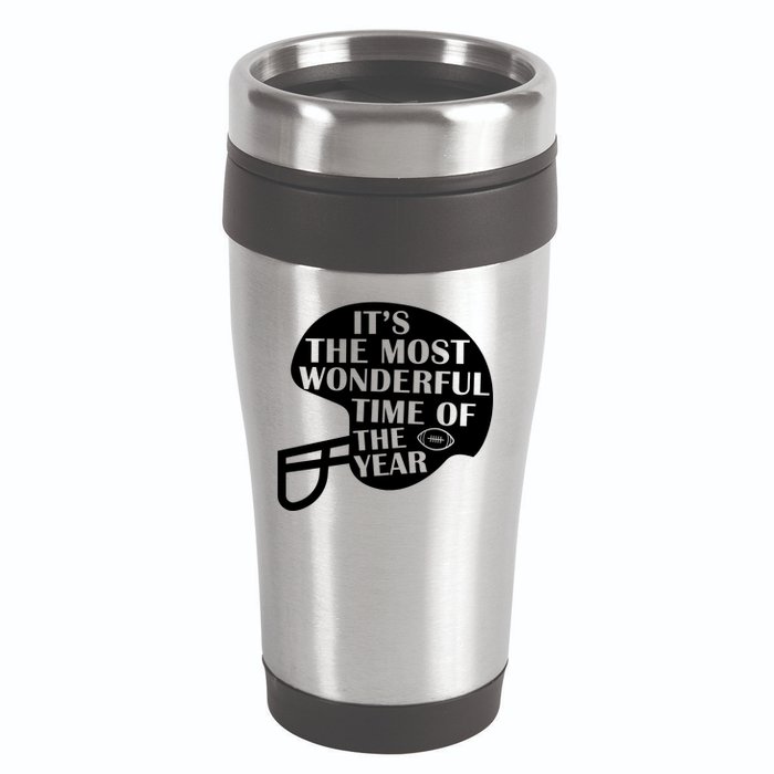 It's The Most Wonderful Time Of The Year Football 16oz Travel Tumbler