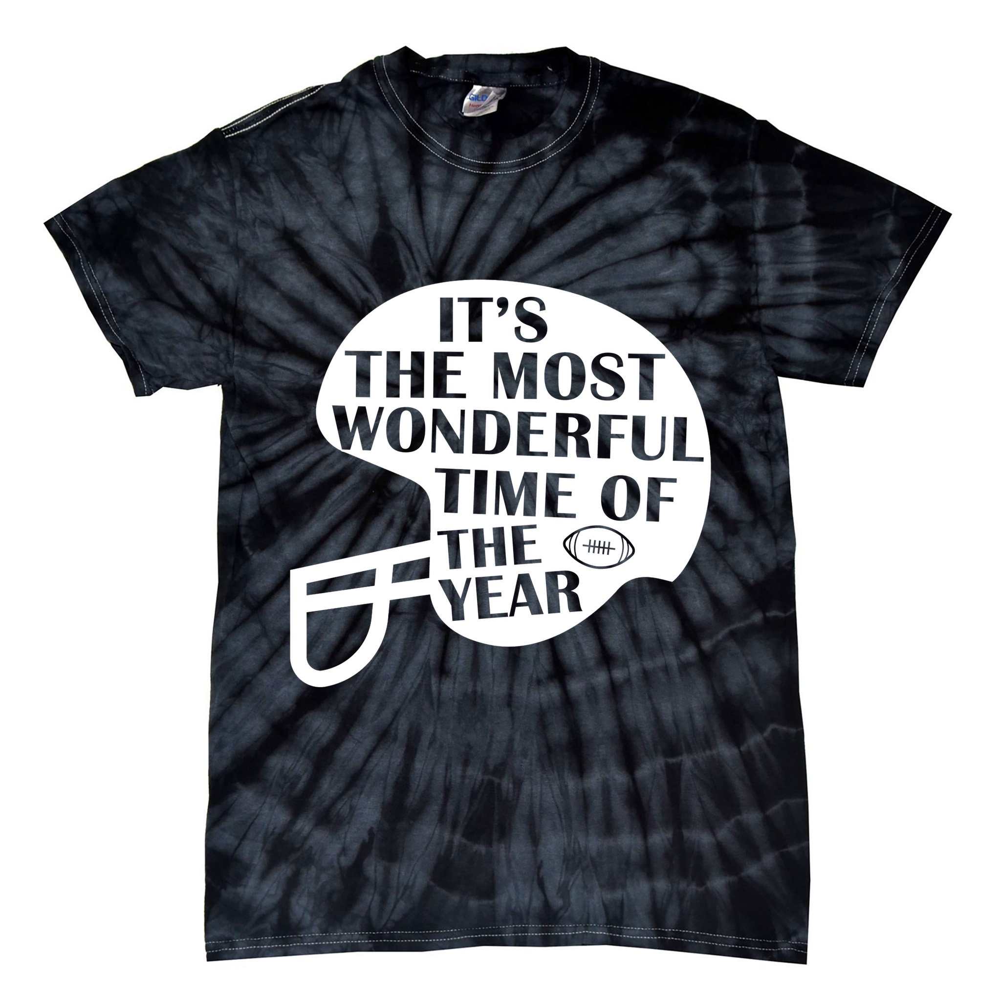 It's The Most Wonderful Time Of The Year Football Tie-Dye T-Shirt