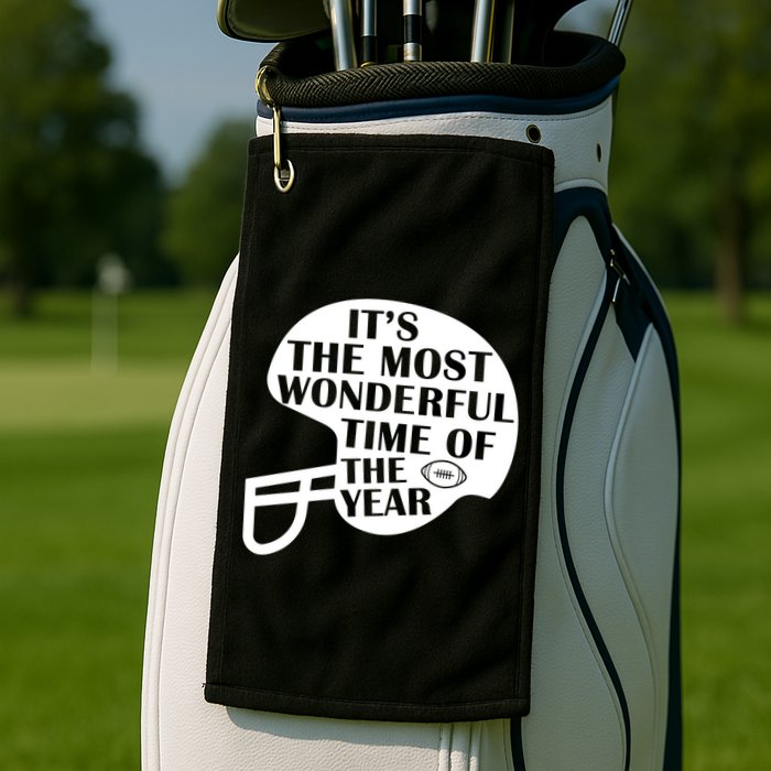 It's The Most Wonderful Time Of The Year Football Golf Towel