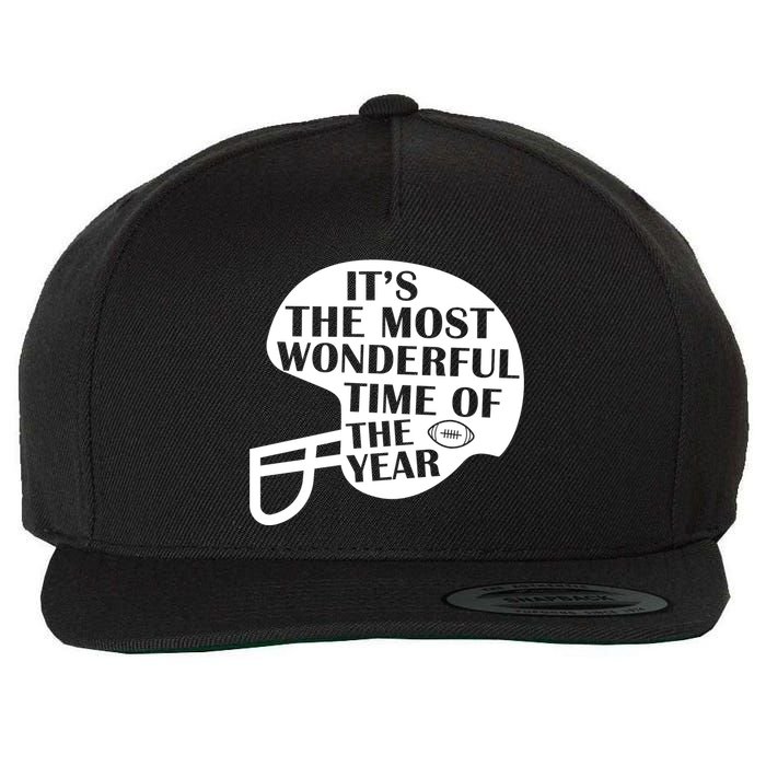 It's The Most Wonderful Time Of The Year Football Wool Snapback Cap