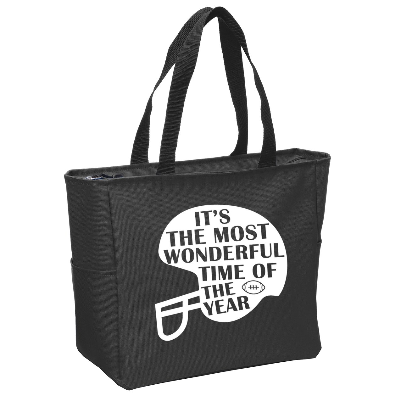It's The Most Wonderful Time Of The Year Football Zip Tote Bag