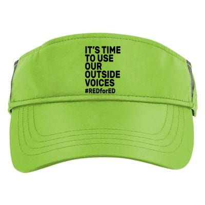 It's Time To Use Our Outside Voice Red For Ed Adult Drive Performance Visor