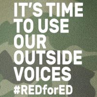 It's Time To Use Our Outside Voice Red For Ed Legacy Tie Dye Trucker Hat
