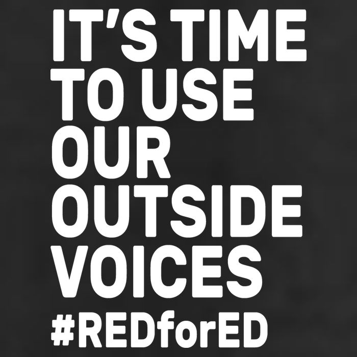 It's Time To Use Our Outside Voice Red For Ed Garment-Dyed Fleece Hoodie