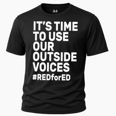 It's Time To Use Our Outside Voice Red For Ed Performance Shirt