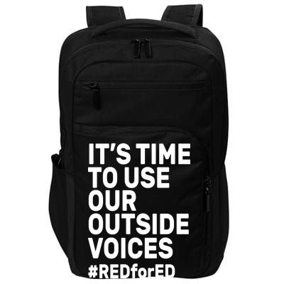 It's Time To Use Our Outside Voice Red For Ed Impact Tech Backpack