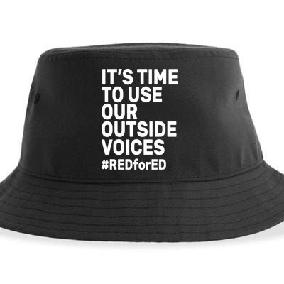 It's Time To Use Our Outside Voice Red For Ed Sustainable Bucket Hat