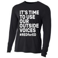 It's Time To Use Our Outside Voice Red For Ed Cooling Performance Long Sleeve Crew