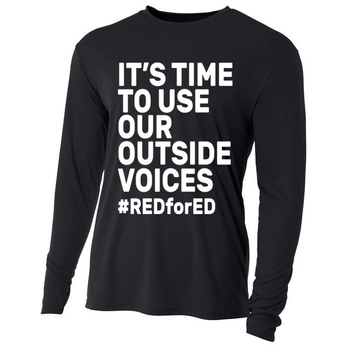 It's Time To Use Our Outside Voice Red For Ed Cooling Performance Long Sleeve Crew