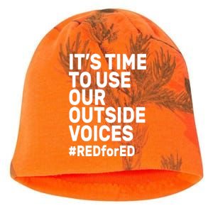 It's Time To Use Our Outside Voice Red For Ed Kati - Camo Knit Beanie