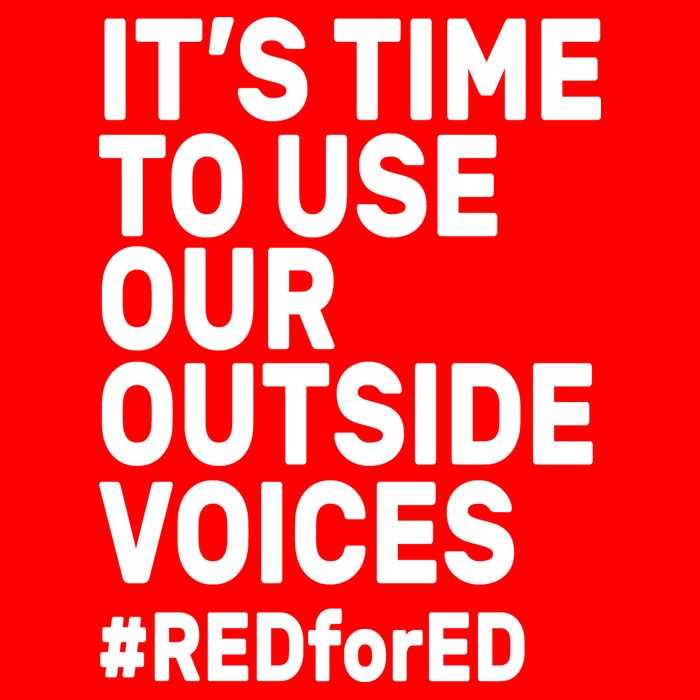 It's Time To Use Our Outside Voice Red For Ed T-Shirt