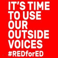 It's Time To Use Our Outside Voice Red For Ed Tall T-Shirt