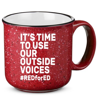 It's Time To Use Our Outside Voice Red For Ed 15oz Campfire Ceramic Mug