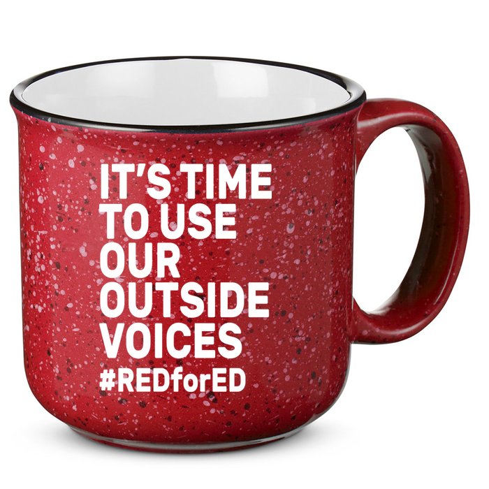 It's Time To Use Our Outside Voice Red For Ed 15oz Campfire Ceramic Mug
