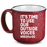 It's Time To Use Our Outside Voice Red For Ed 15oz Campfire Ceramic Mug